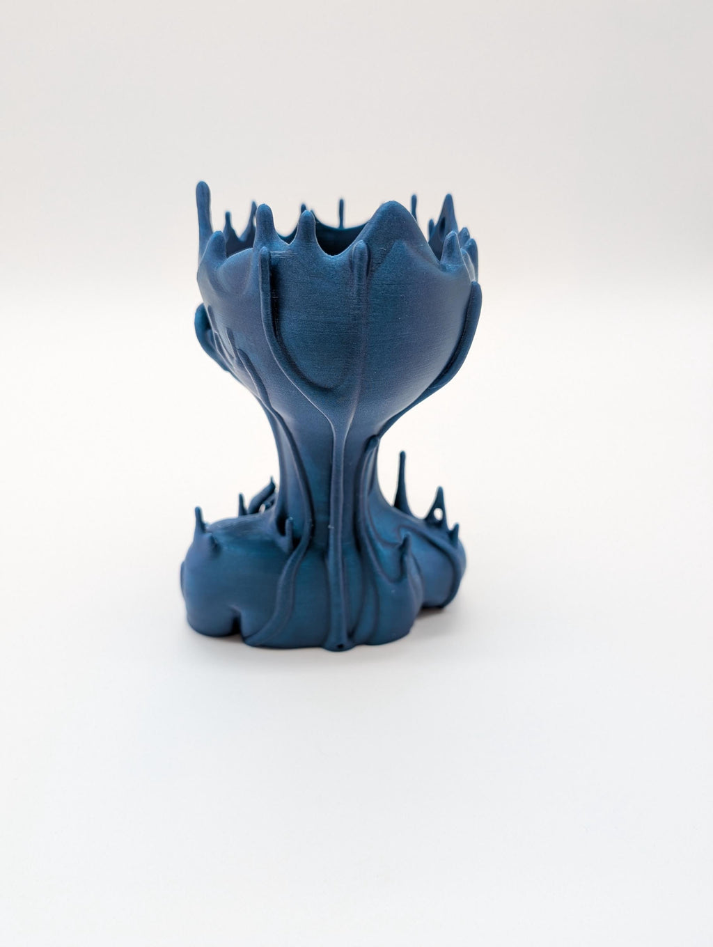 3D Printed Melted Girl Planter with Drainage Hole Drip Tray