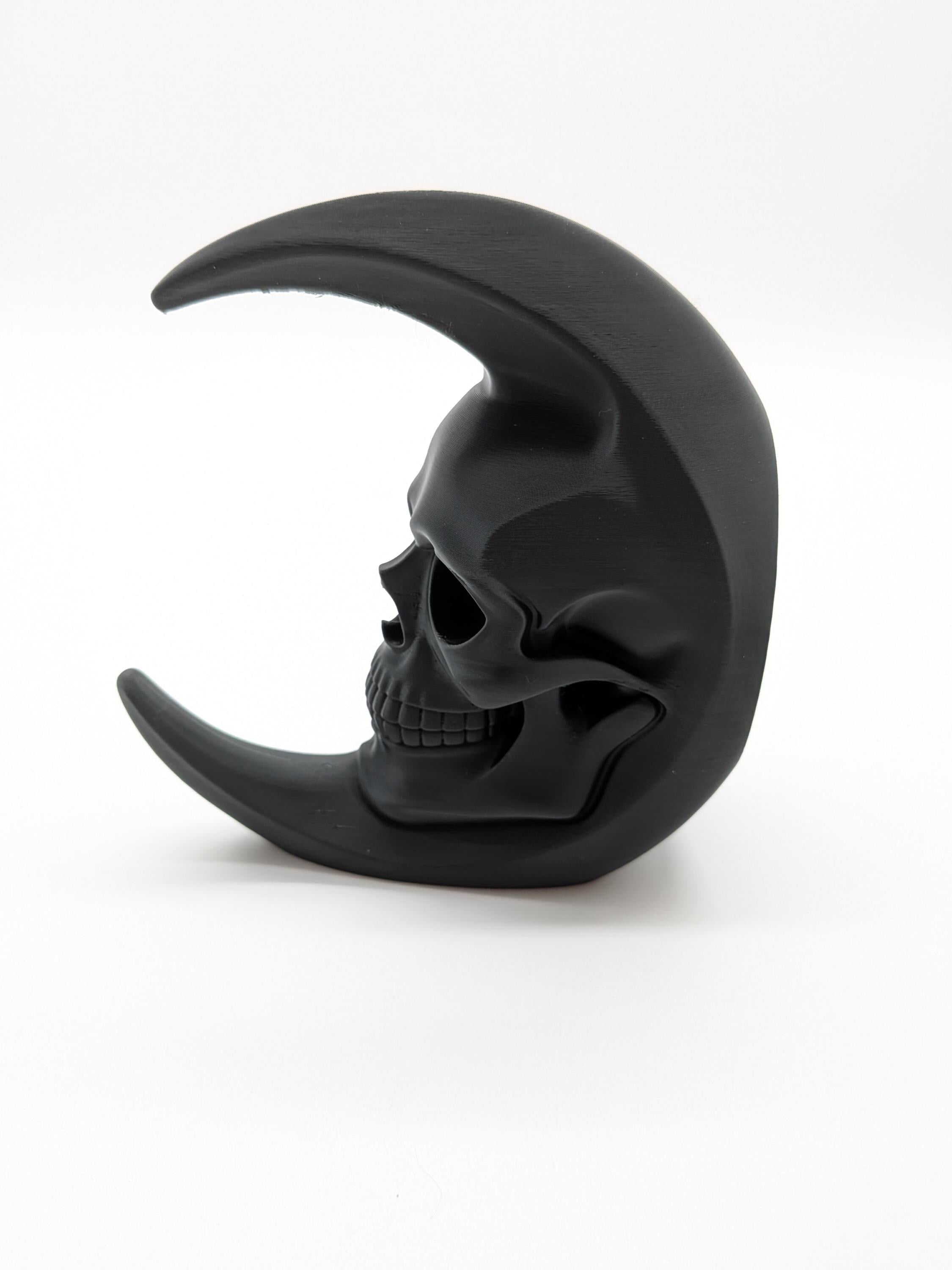 Skull Moon Bookend Gothic Home Decor Skull Decor