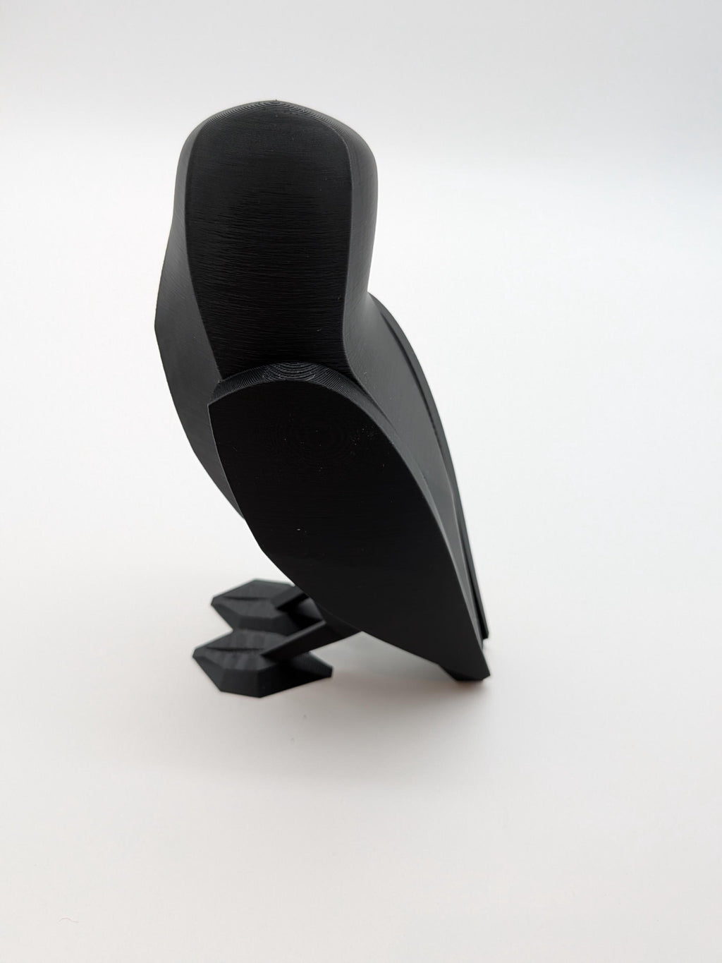 Minimalist Geometric Raven Statue