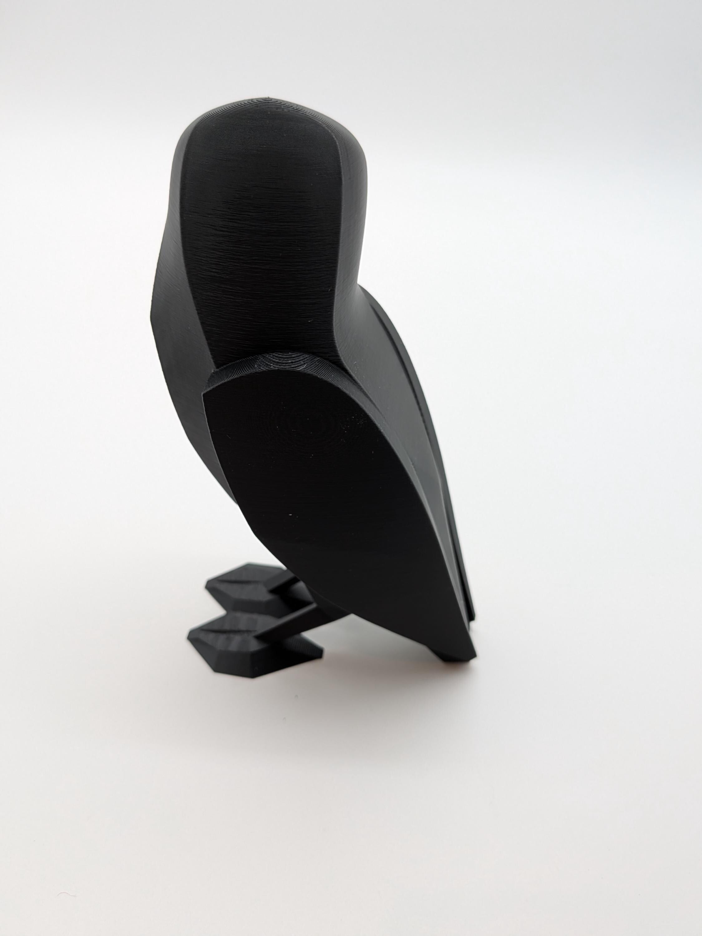 Minimalist Geometric Raven Statue