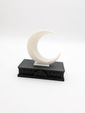 Gothic Crescent Moon with Cathedral Arches Decor