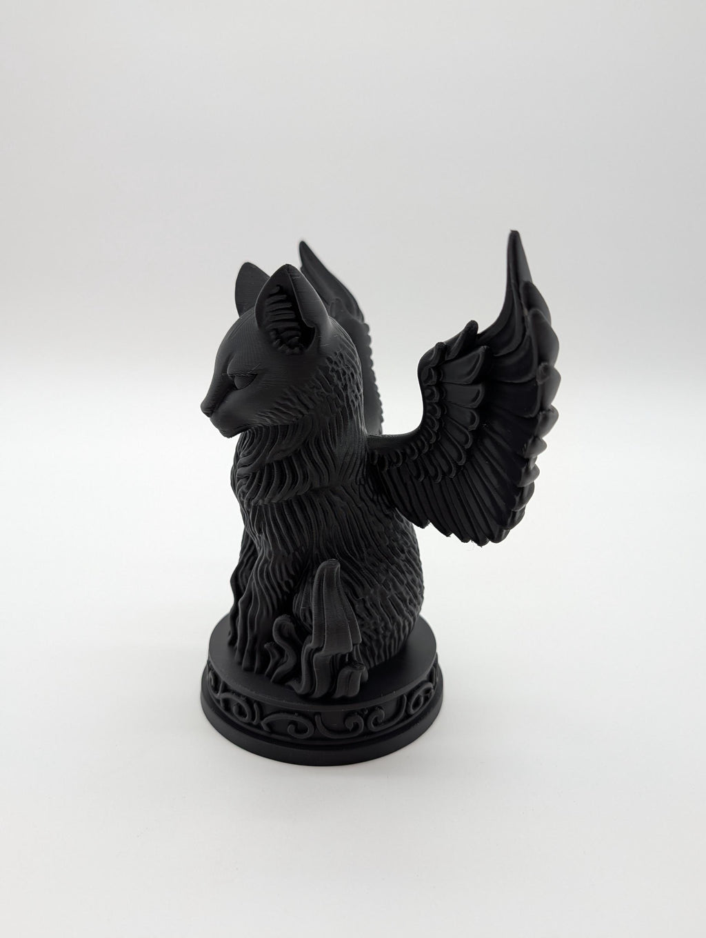 Winged Cat Statue – Mystical Gothic Guardian