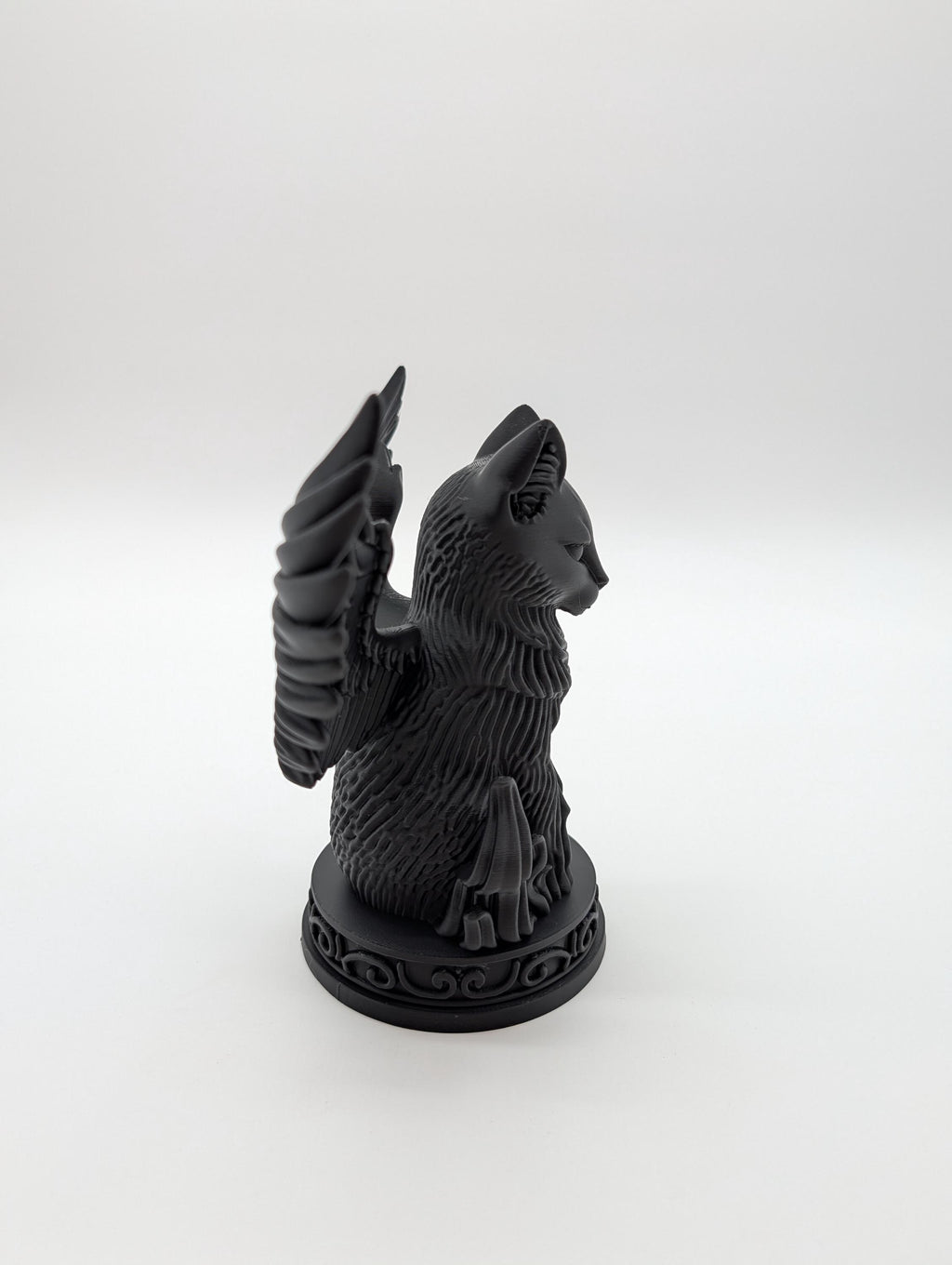Winged Cat Statue – Mystical Gothic Guardian