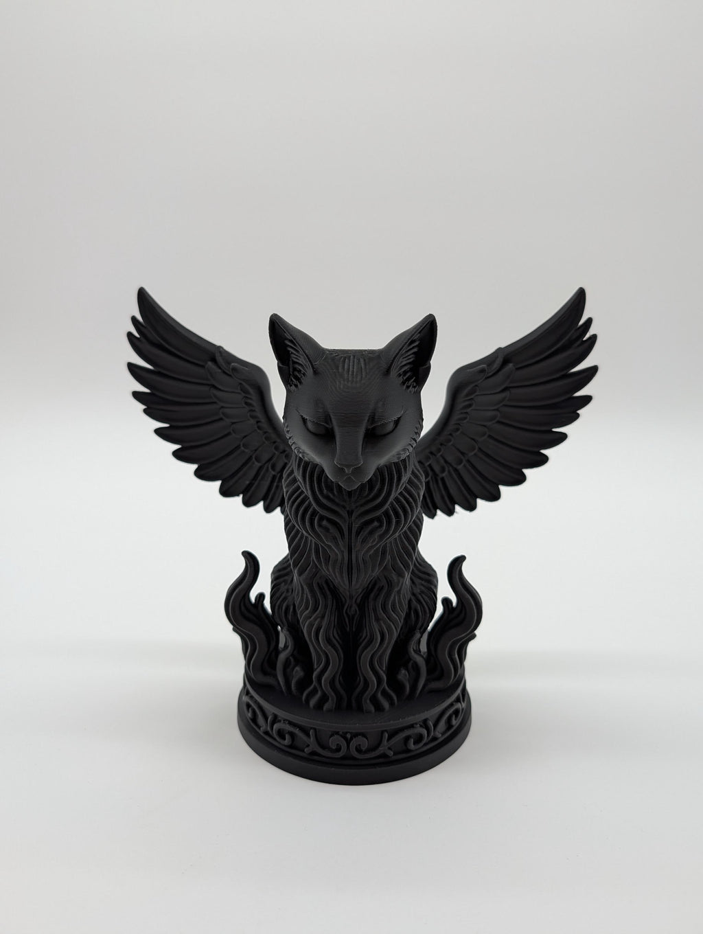 Winged Cat Statue – Mystical Gothic Guardian