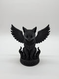 Winged Cat Statue – Mystical Gothic Guardian