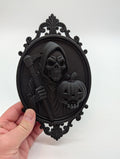 Halloween Death Pumpkin Wall Frame