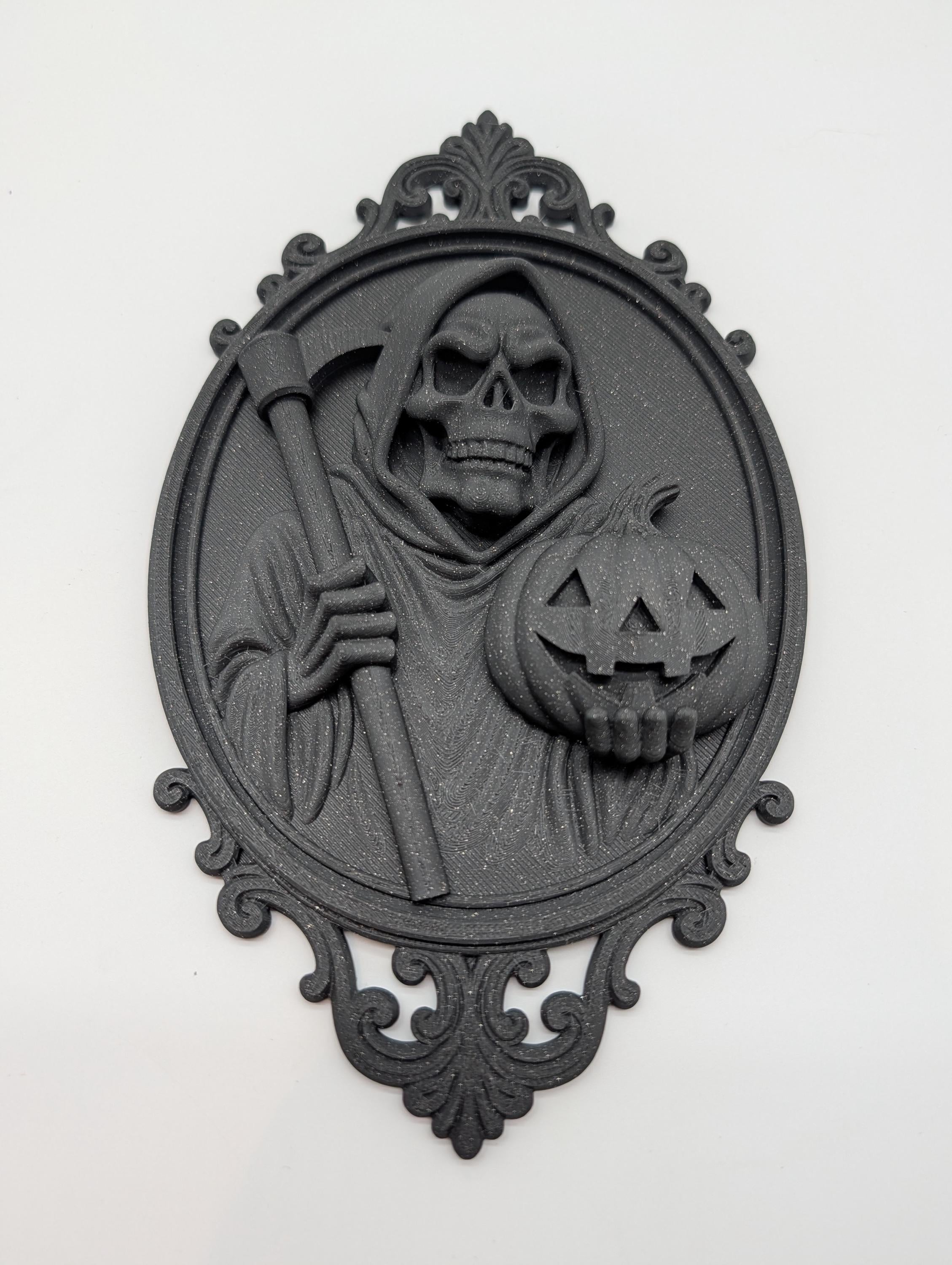Halloween Death Pumpkin Wall Frame