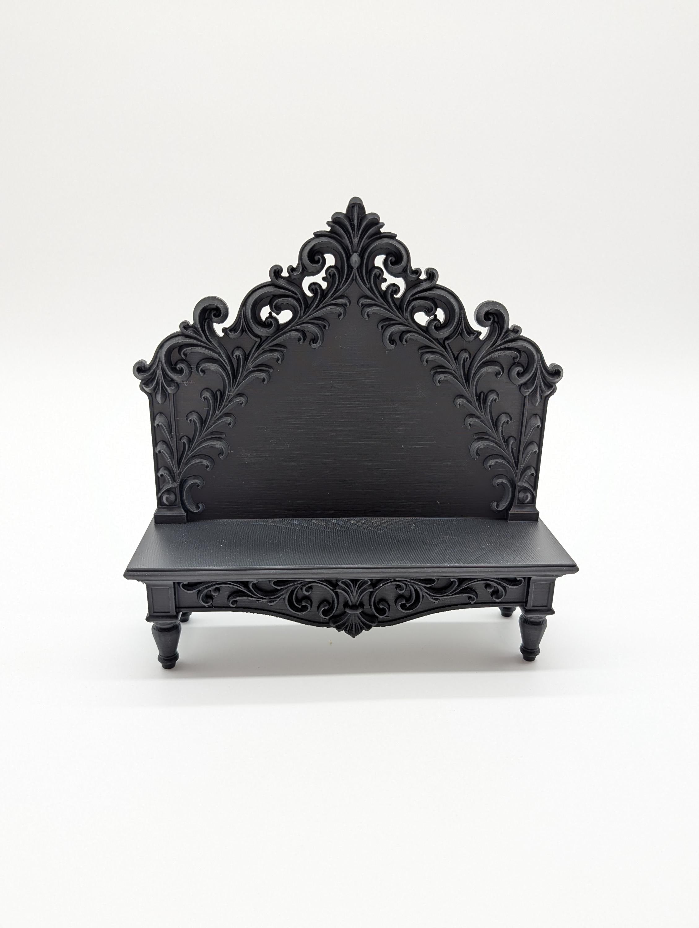 Victorian Gothic Bench Jewelry Crystal Display