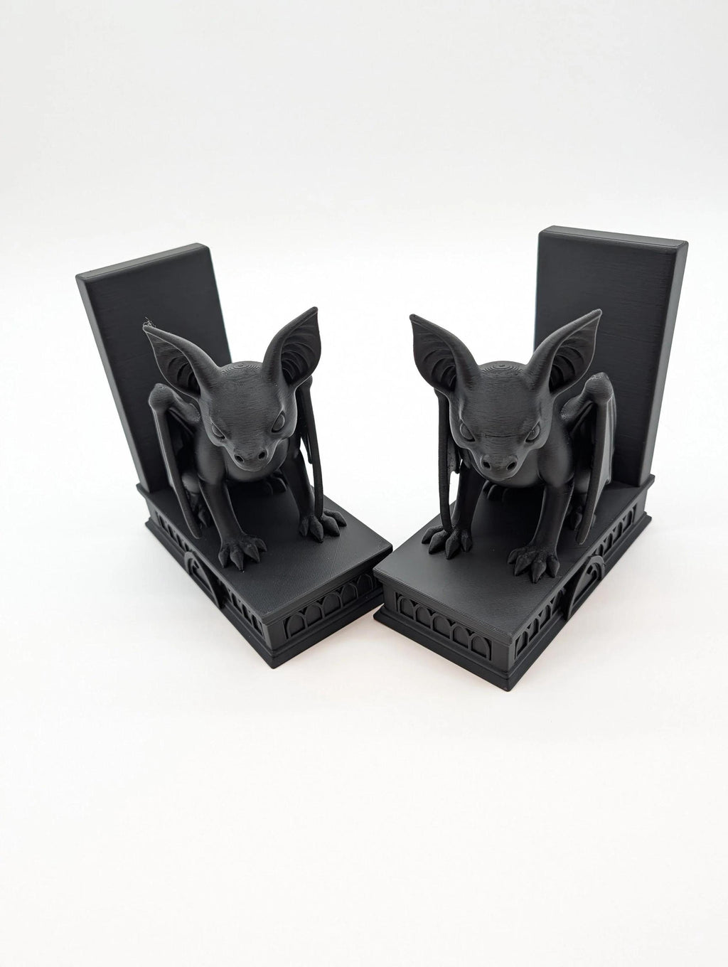 Gothic Bat Bookends - Dark Fantasy Shelf Decor