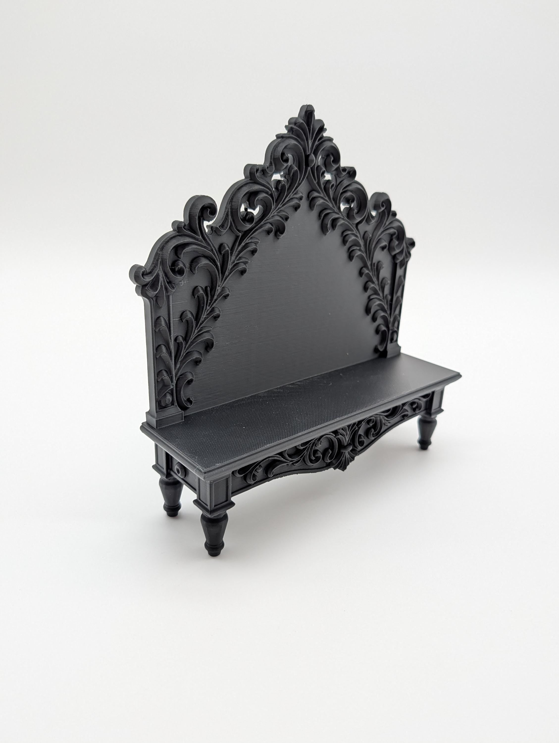 Victorian Gothic Bench Jewelry Crystal Display