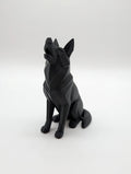 Low Poly German Shepherd - 3D Printed Geometric Dog Sculpture