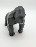 Low Poly Gorilla Statue - Modern Geometric Animal Decor