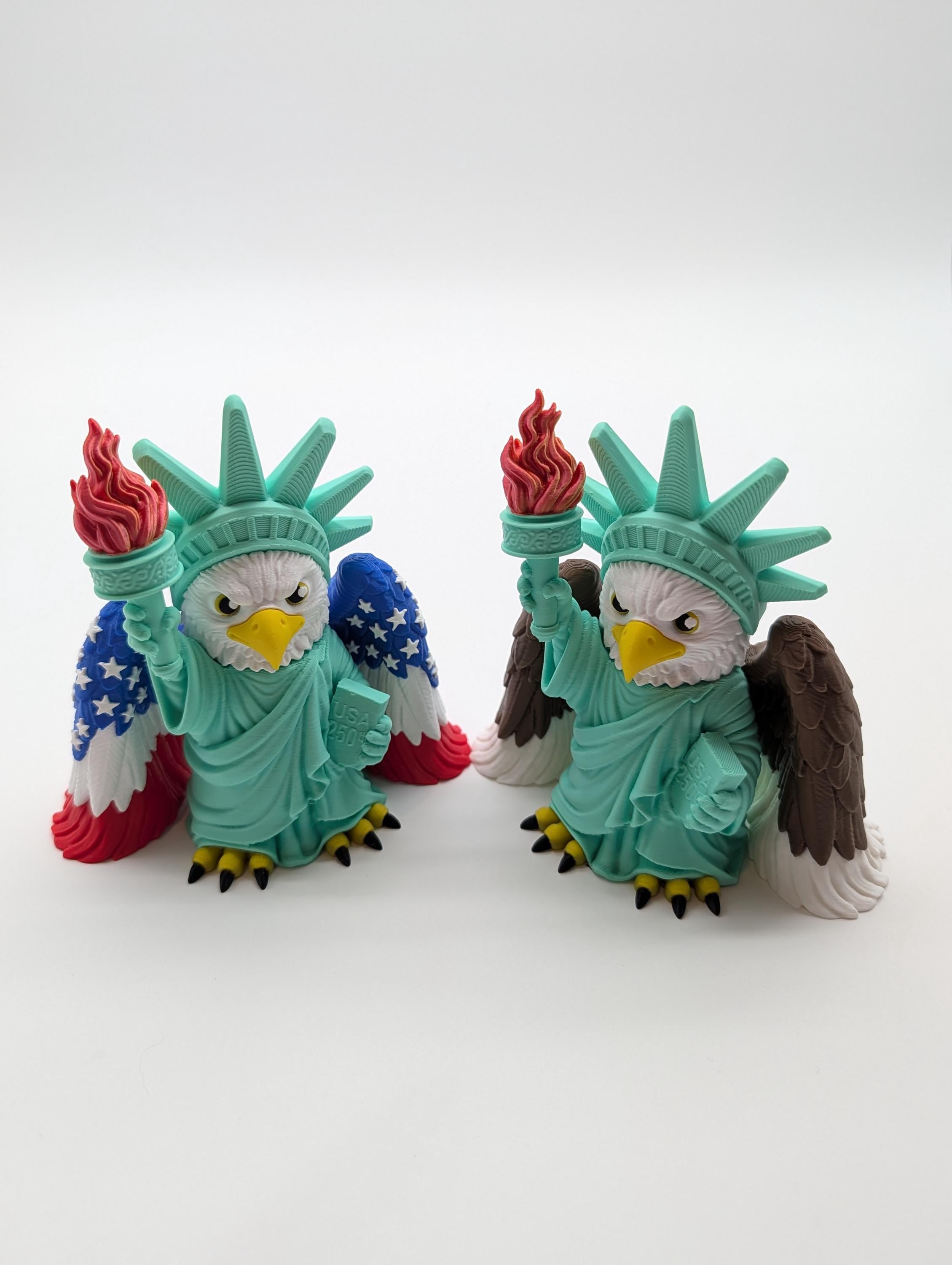 Liberty Eagle - 250 Years of America Semi-quincentennial Decor - Patriotic Bald Eagle Statue